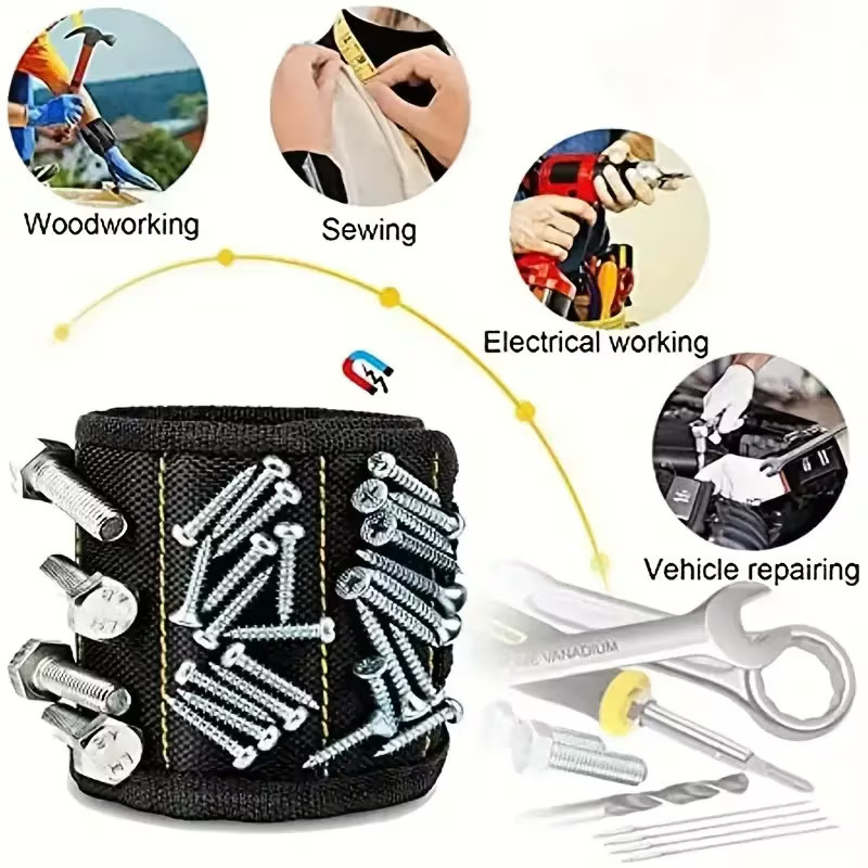 Multi-Purpose Magnetic Wristband for Tools – Ideal for Handyman & DIY Projects