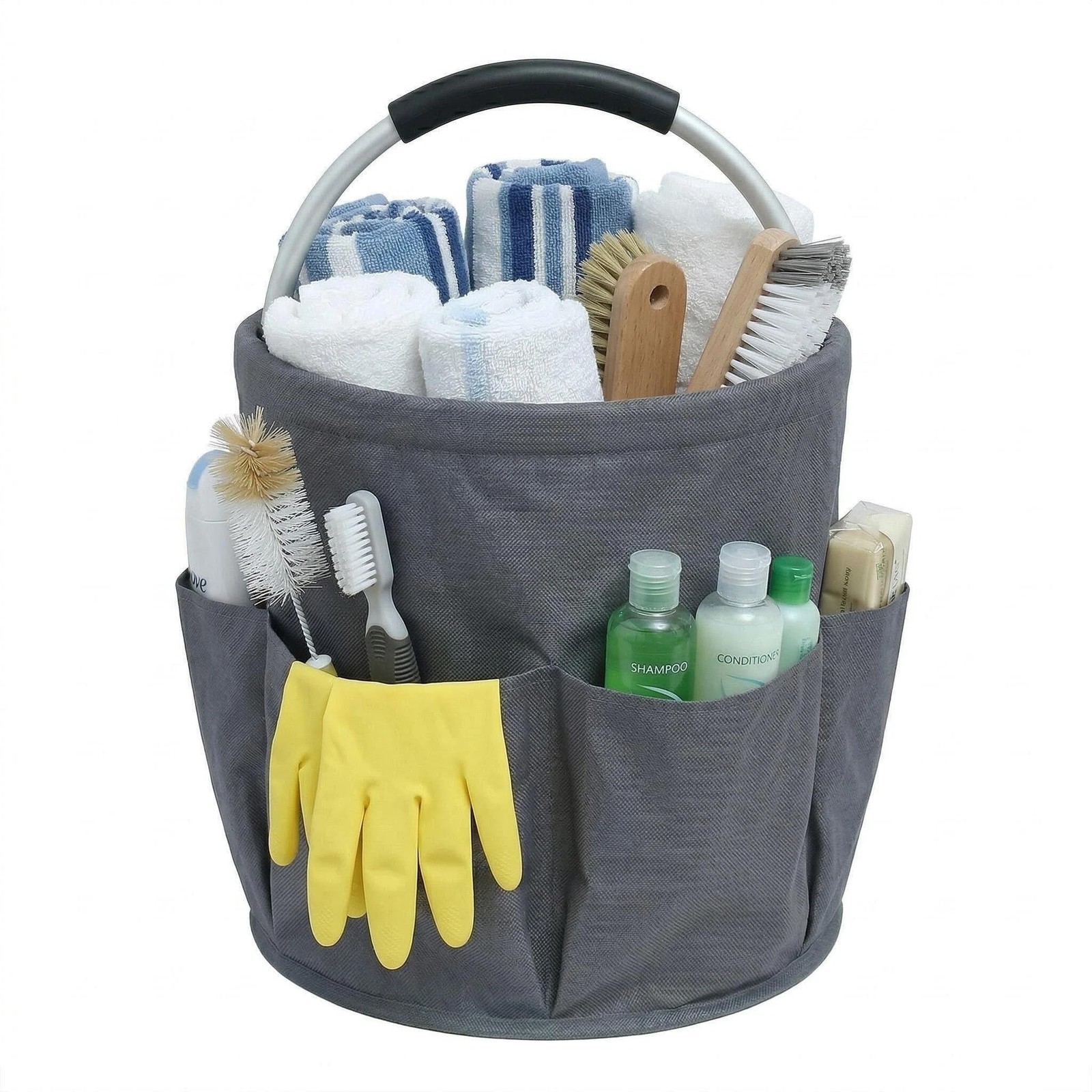 Cleaning caddy with Handle,17L Foldable collapsible bucket 600D Oxford Fabric…