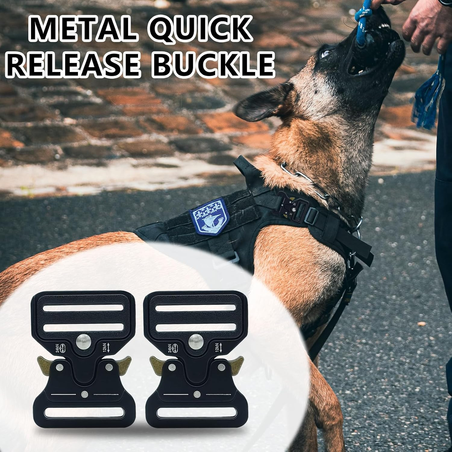 2 Pack Metal Quick Release Buckles, 1.5 inch (38mm), Adjustable for Backpack …