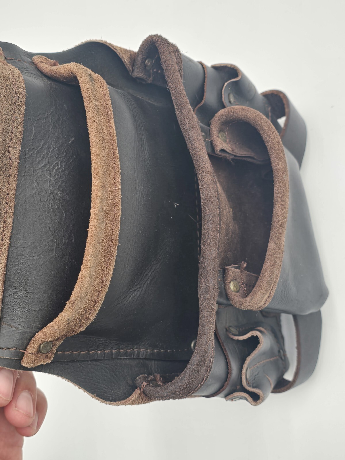 Leather Tool Belt Pouch 9”x11” Dark Brown Tan Genuine Leather High Quality