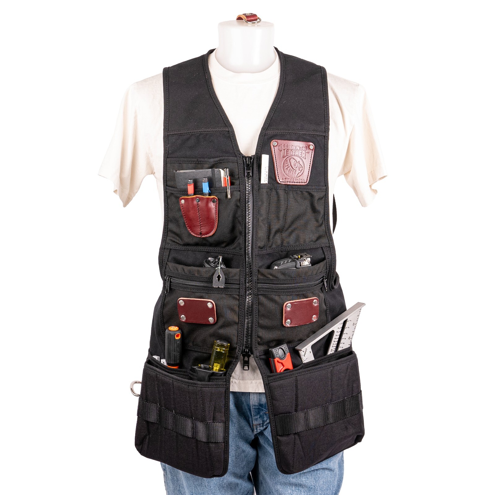 Occidental Leather 2576 OxyPro ZIP Tool Fastener Work Vest 34 Pockets