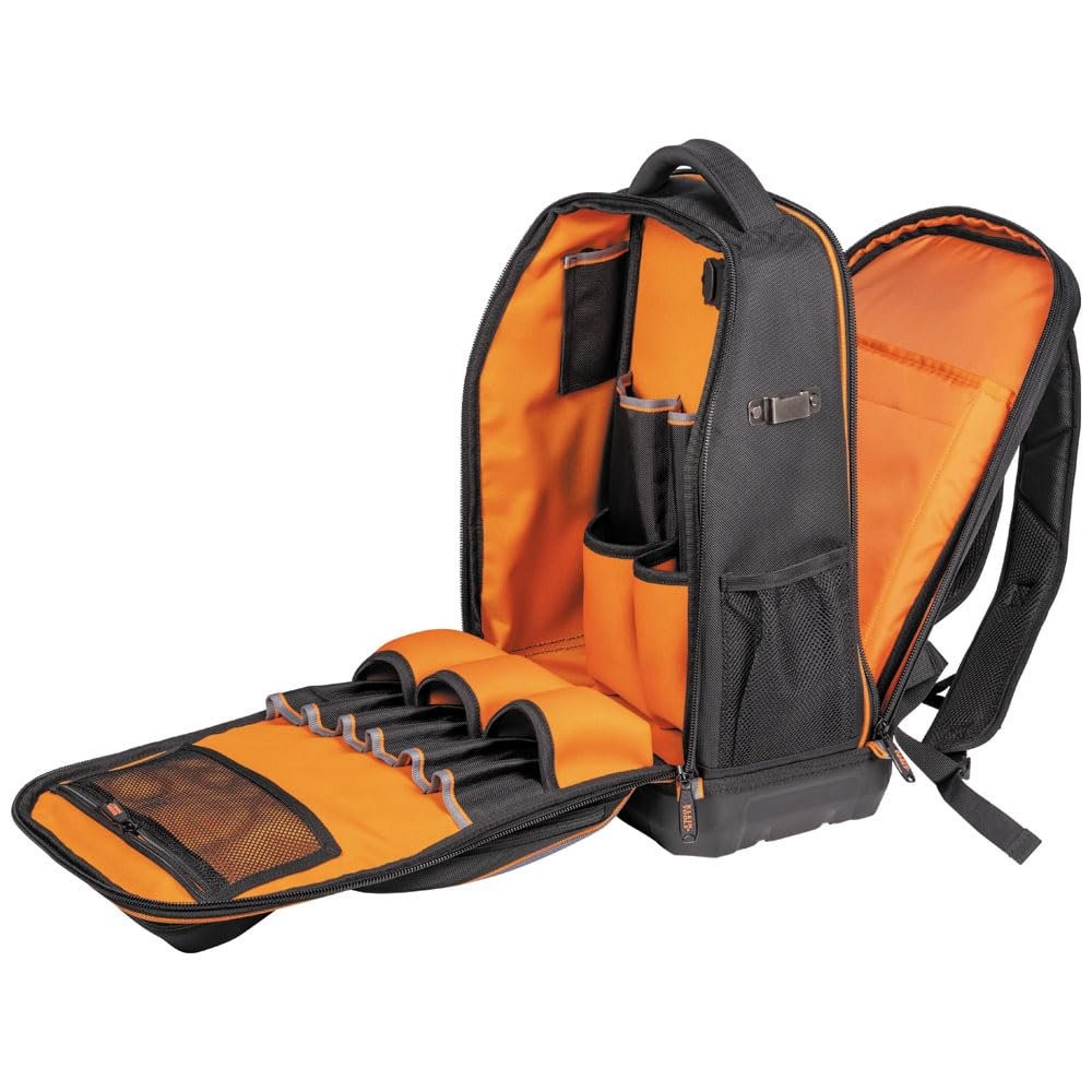Klein Tools 62805BPTECH 28-Pocket Laptop Backpack Tool Bag, Tradesman Pro…