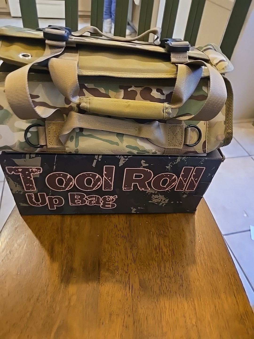 NEW Unbranded Roll up tool bag organizer with transparent pockets with zippers