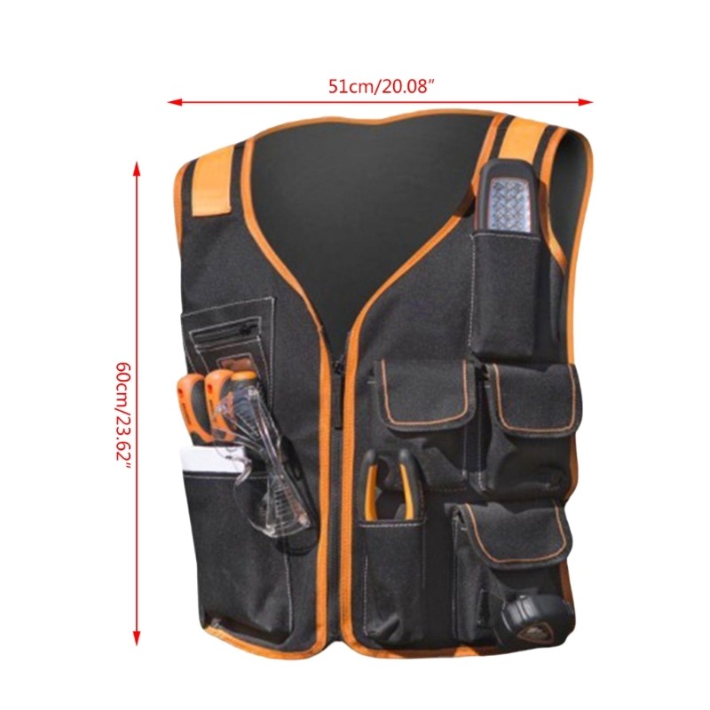 Multifunctional Work Vest Tool Vest Zipper Vest Used for Various Activities