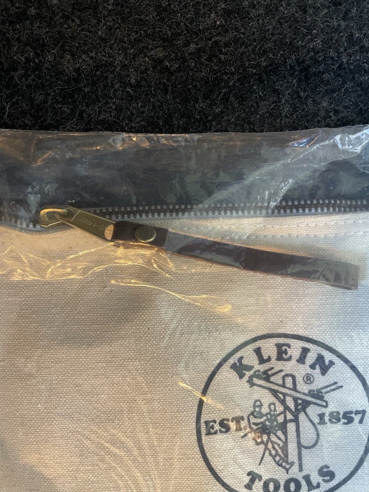 Vintage Klein Tools Canvas Zipper Bag 7.5″ X 12.5″ No 5139 From 1996