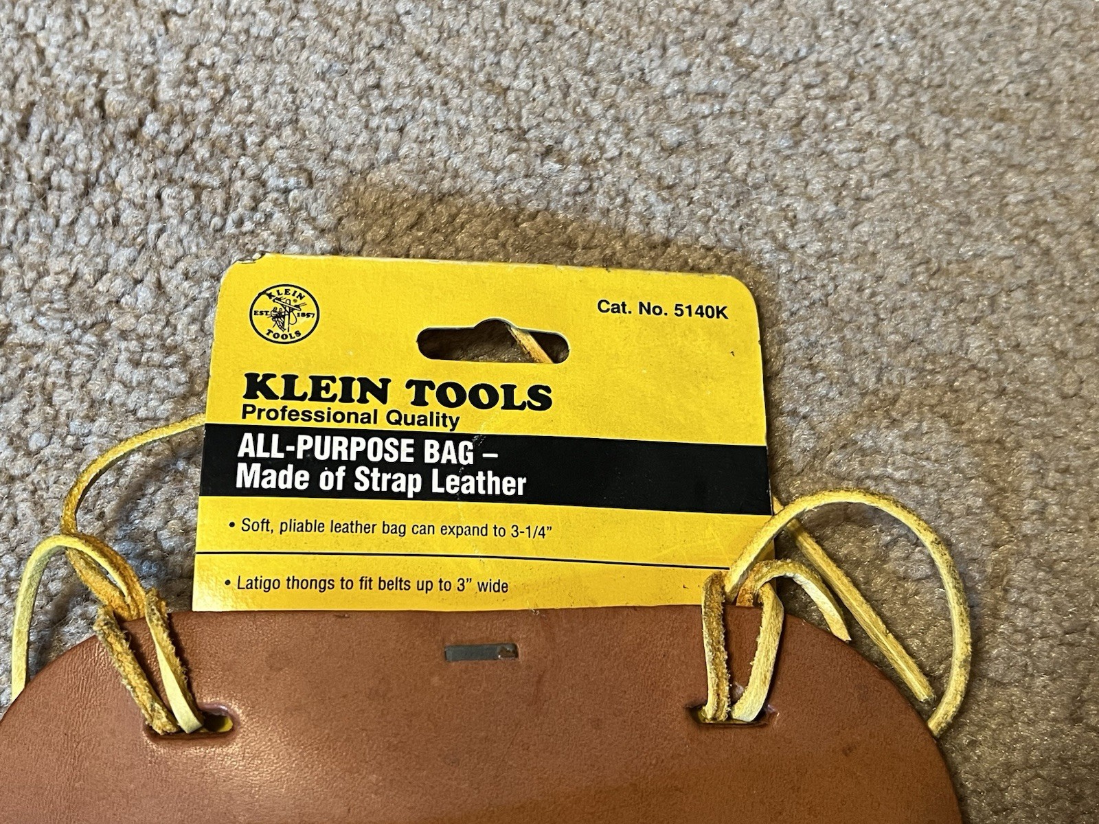 Klein Tools 5140K Strap Leather All Purpose Tool Bag