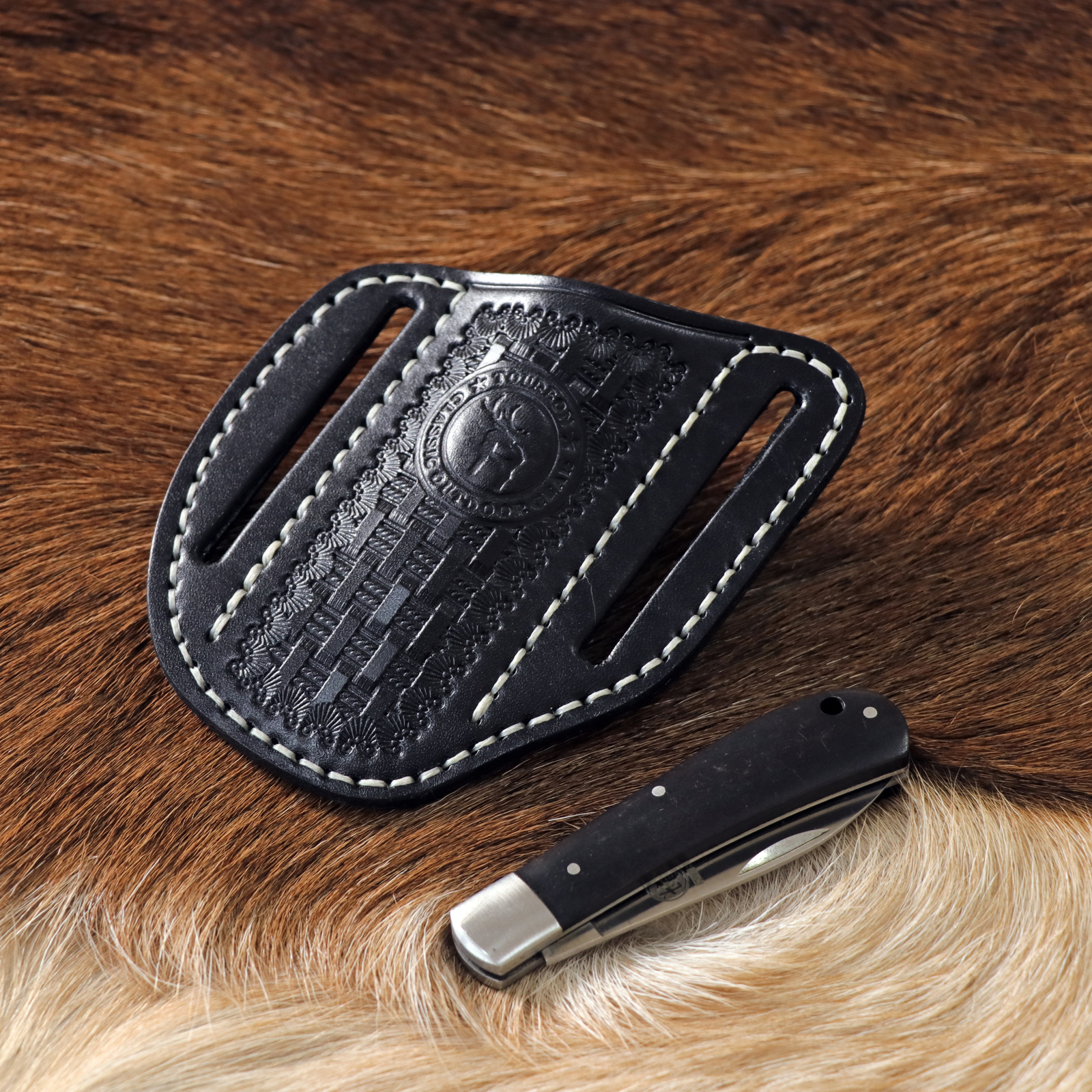 Tourbon Leather Pocket Knife Sheath EDC Belt Carry Pouch Folding Knives Case USA