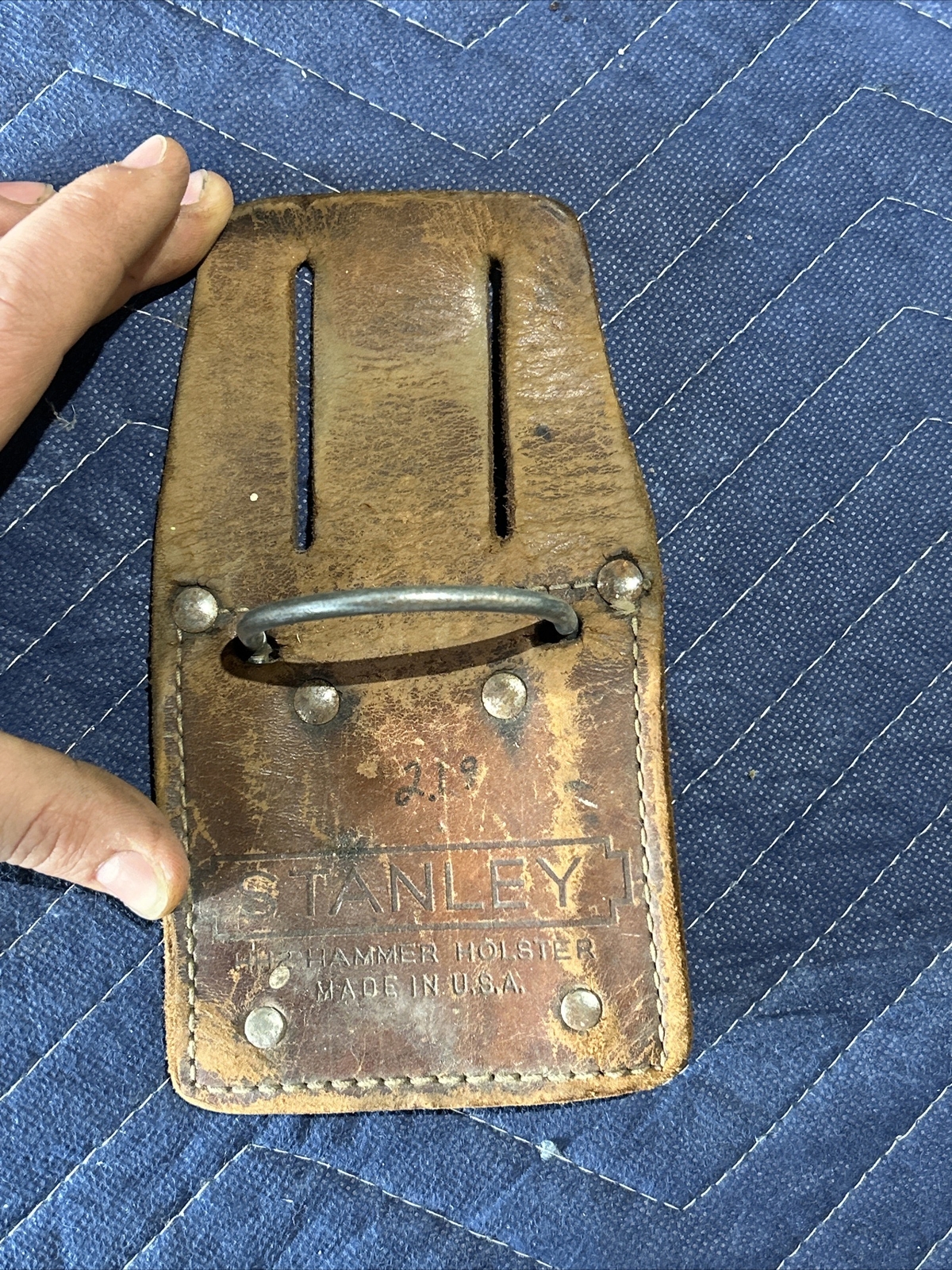 Vintage Stanley HH2 Leather Hammer Holster – Belt Holder – Made in USA