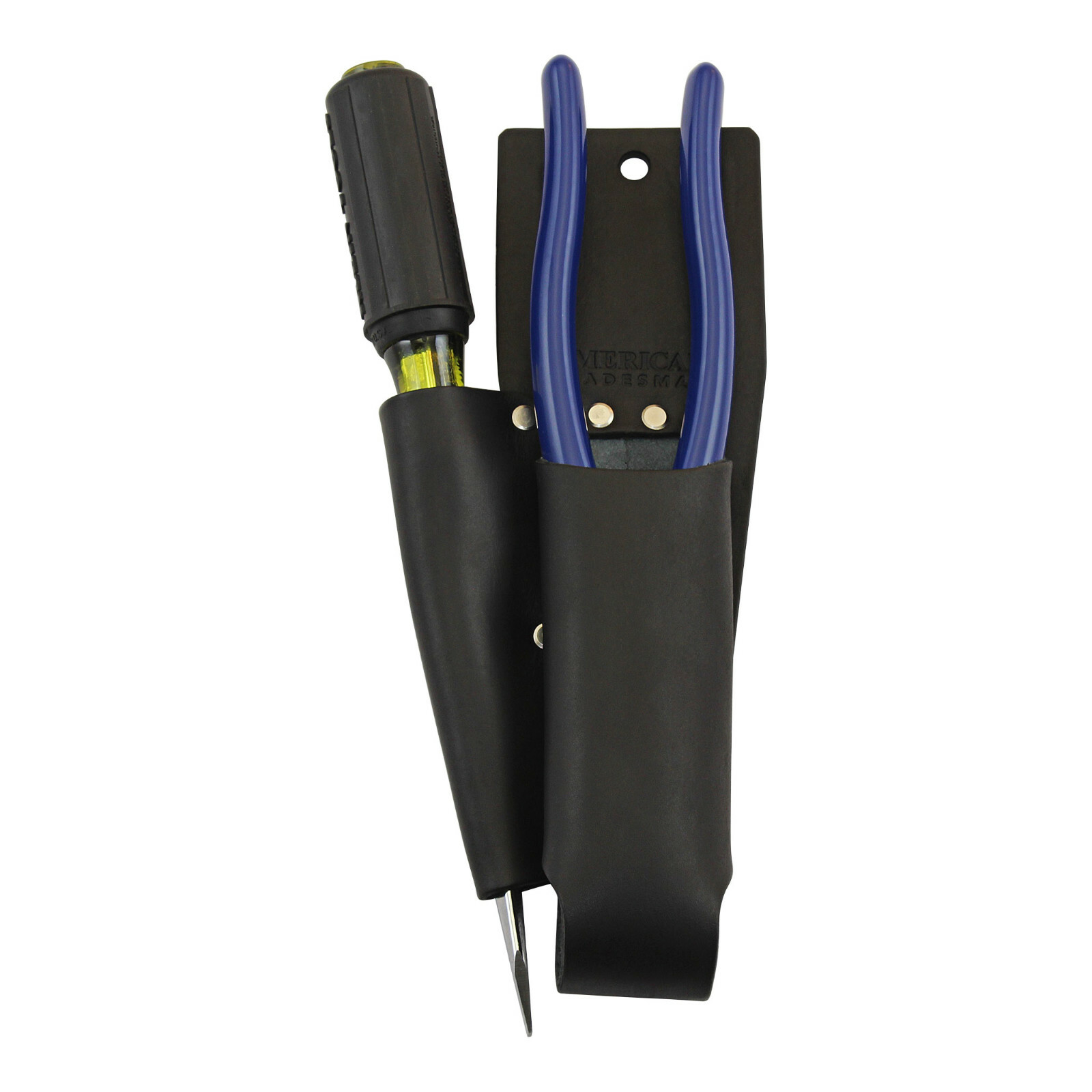 American Tradesman 714BK – Black Leather Lineman’s Pliers and Screwdriver Holder