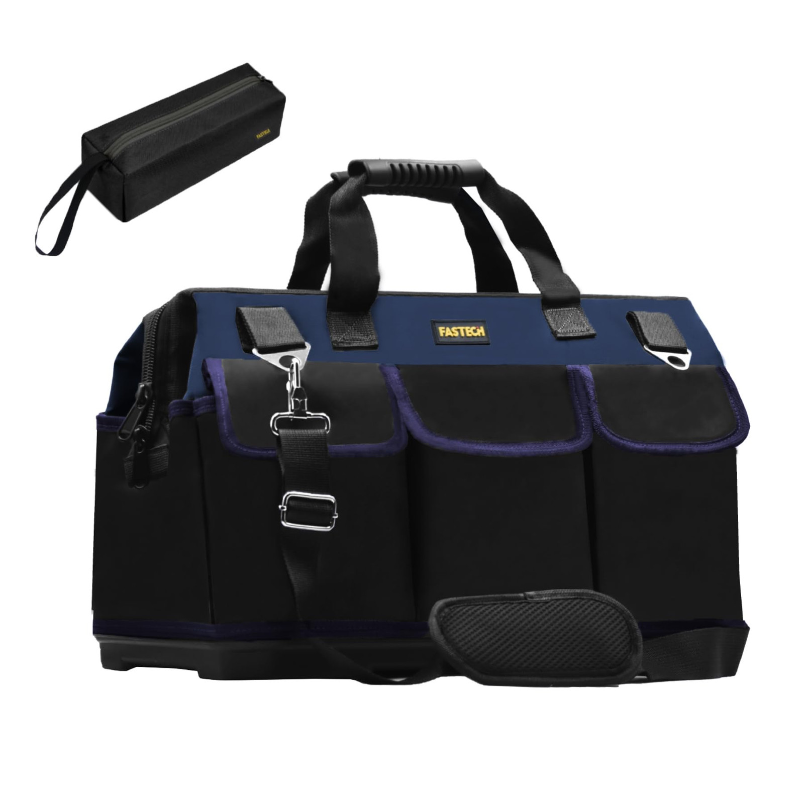22in Heavy Duty Bottom Tool Bag With Wide Mouth For Tool Storage, Carrier and…