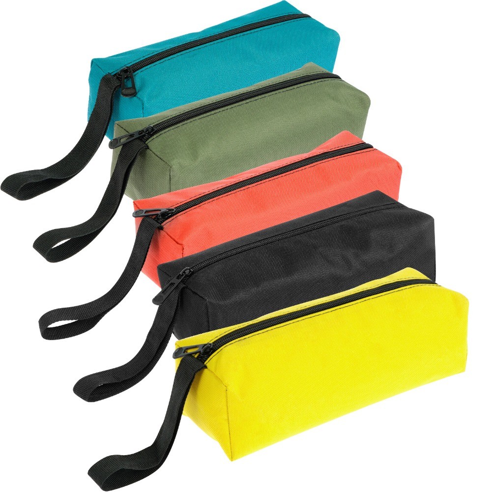 5PCS Canvas Tool Pouch Bags Zipper Small Multipurpose Pouch Heavy Duty Organizer
