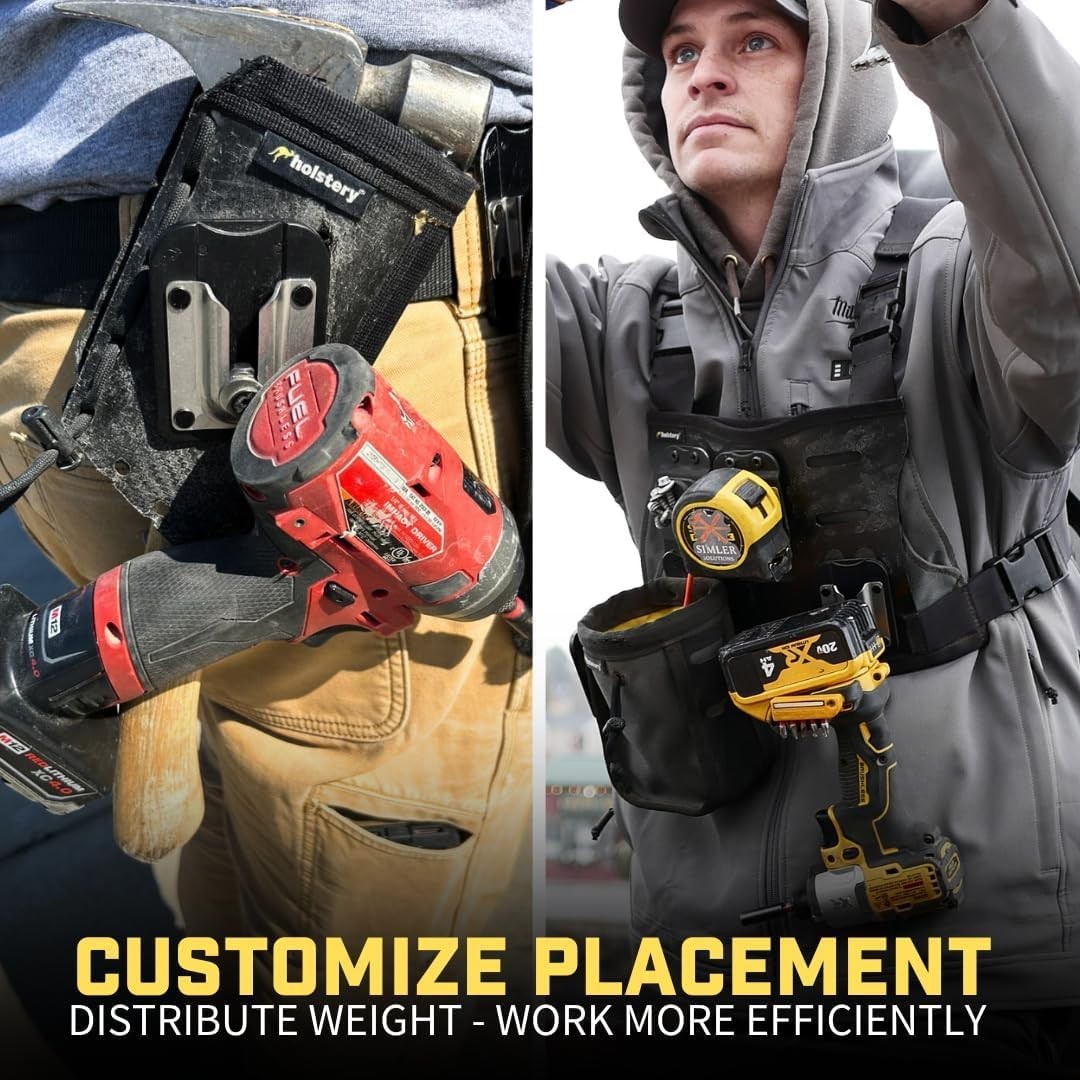 PinPal Pro | Universal Tool Holster – Gravity Locking Clip-On Tool Belt Holde…
