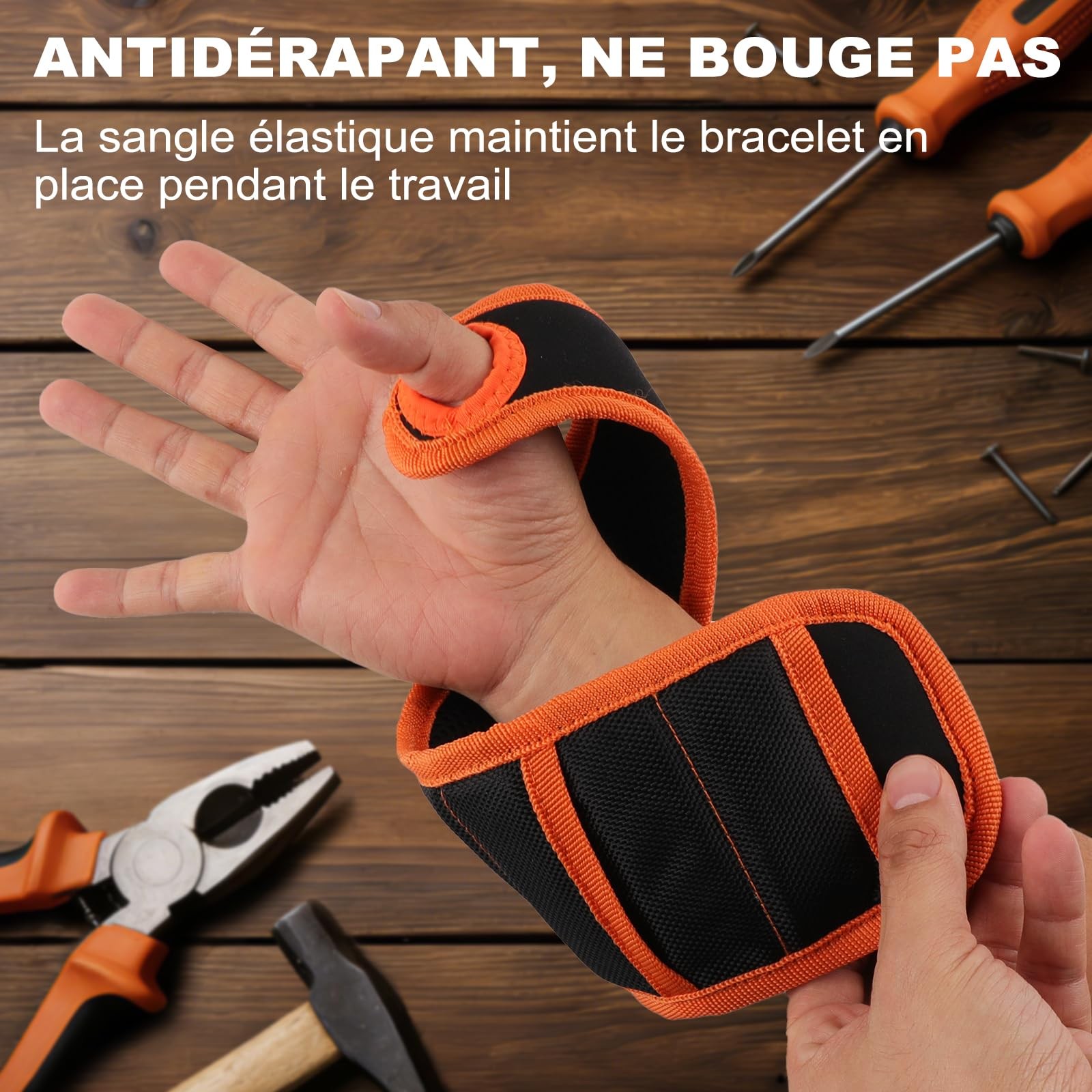 Magnetic Wristband for Tools, Tool Belt Wrist Band with 15 Powerful Magnets, …