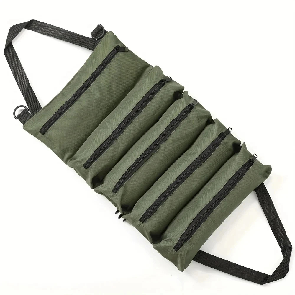 HeavyDuty RollUp Tool Bag – Oxford Fabric MultiTool Organizer AllInOne Garage St