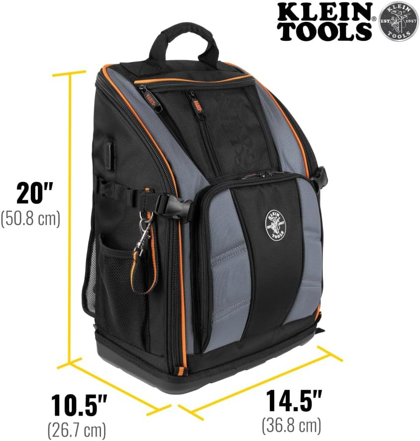 62482 Tool Backpack, Tool-Station Pro Heavy-Duty Organizer with 27 Pockets, L…
