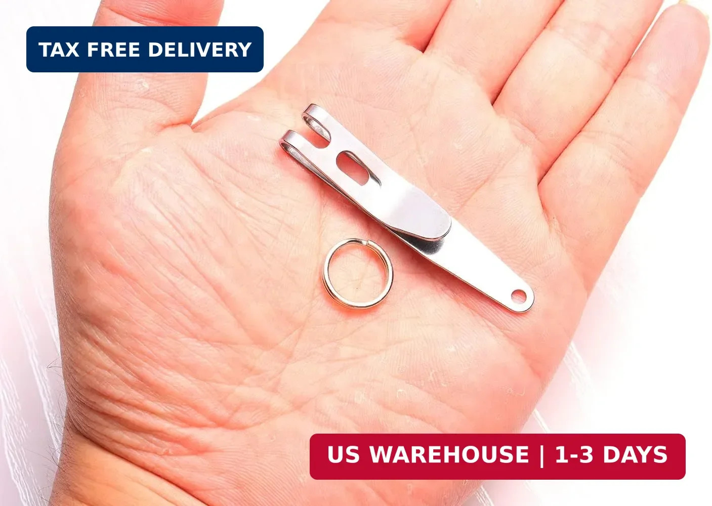 UltraTac Deep Carry Pocket Clip – Heavy Duty Stainless Steel Multi-Purpose Belt