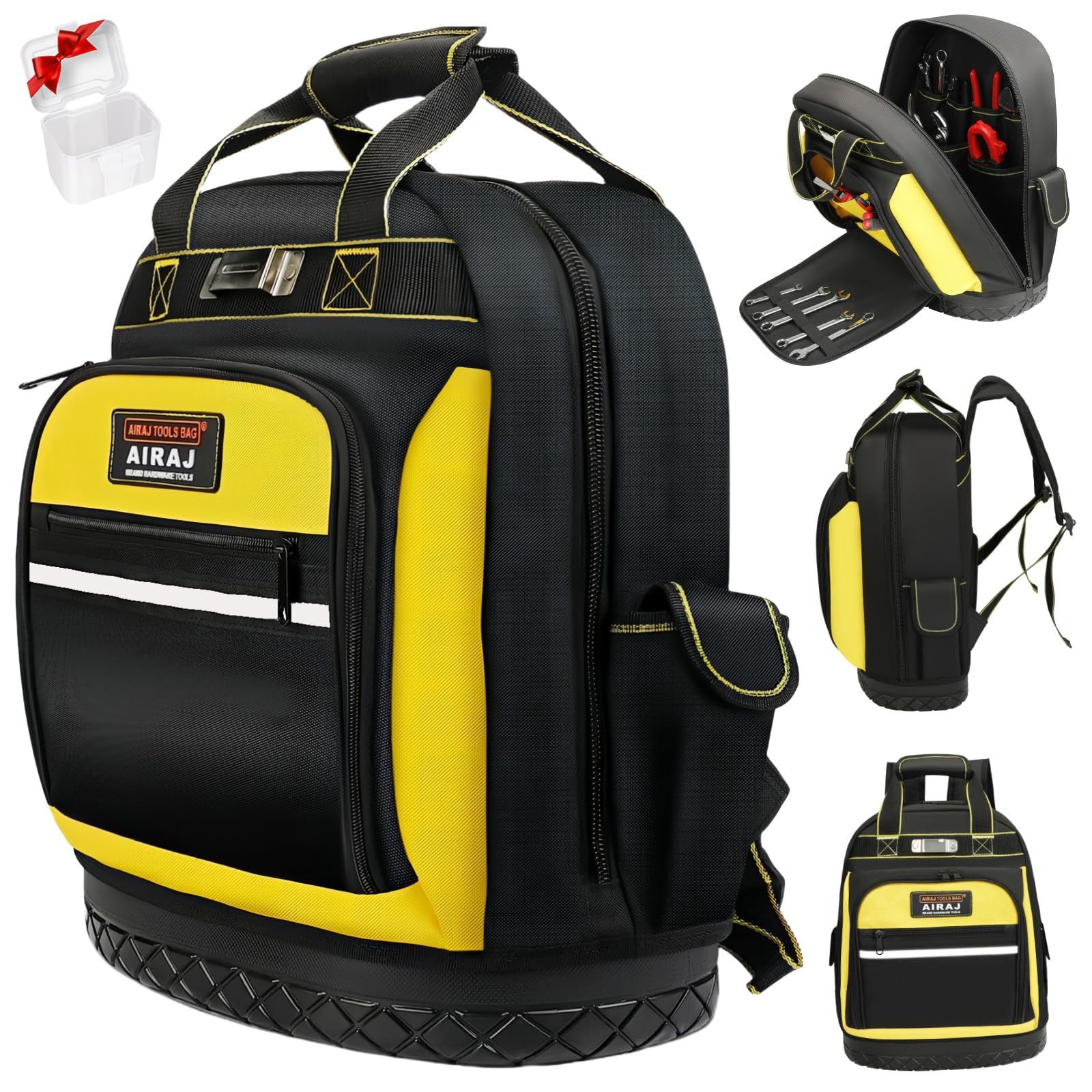 Tool Backpackheavy Duty Tool Backpack Bag With Waterproof Molded Basedurable Mul