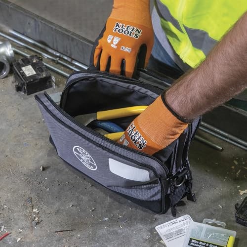 Gray Orange Dual Compartment Tool Pouches Heavy Duty Storage Bags 12 Inch 10 …