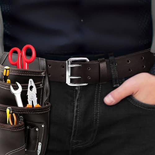 Genuine Leather Tool Pouch Bag with 2” Work Belt Included for ONLY BELT