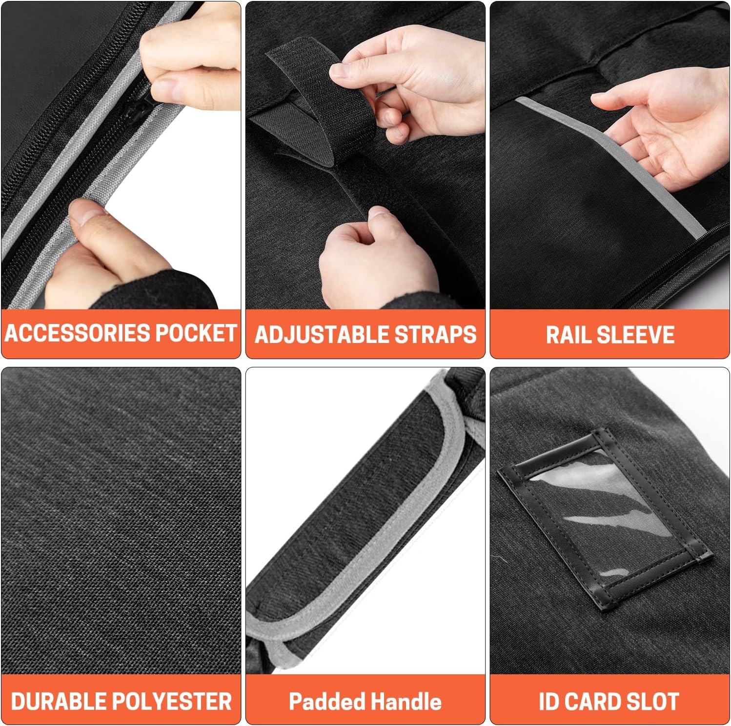 Premium Guide Rail Bag, Double Side Track Saw Bag, Protective Carrying Case for