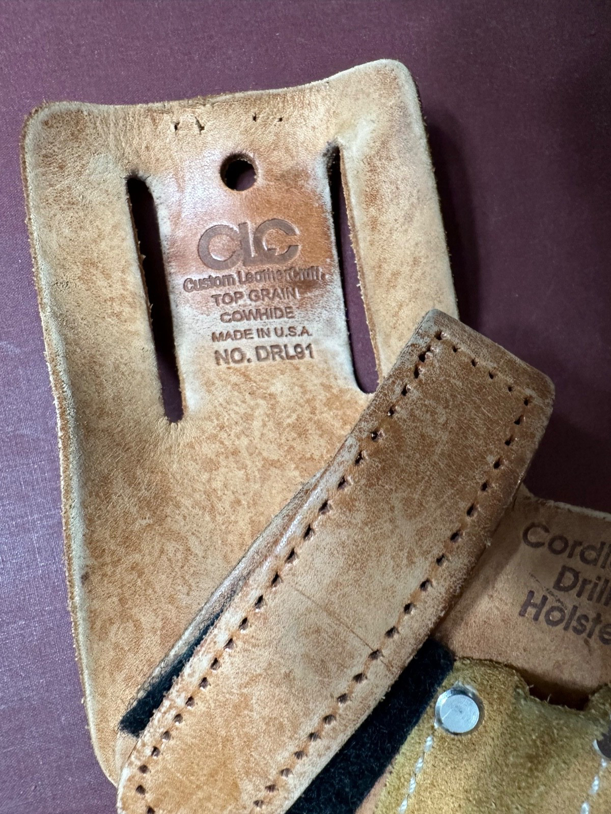CLC Cordless Drill Holster Custom LeatherCraft Top Grain Cowhide No. DRL91 USA