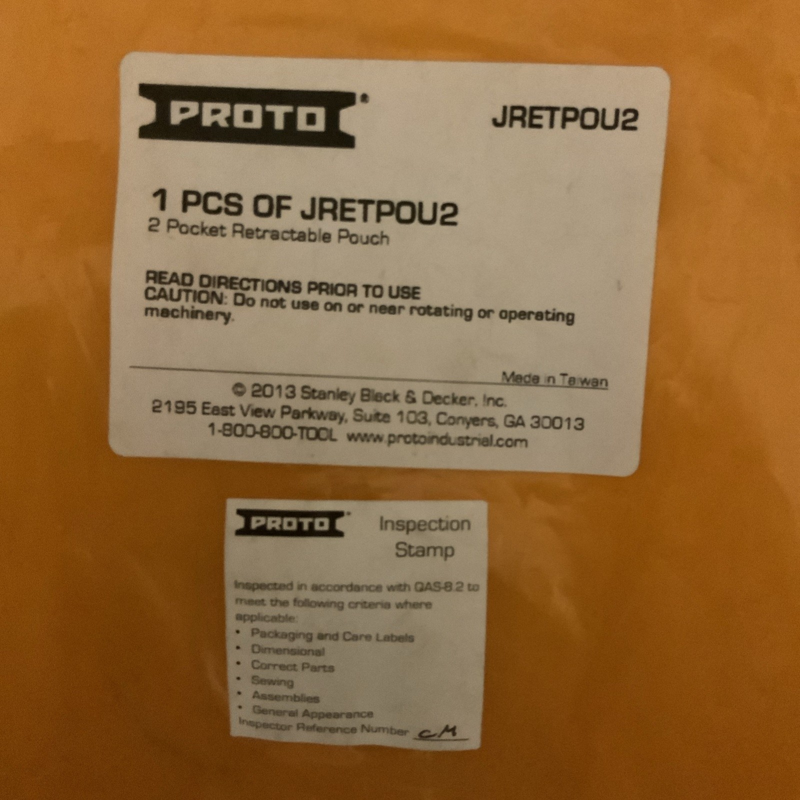 Stanley Proto JRETPOU2 Tethering D-Ring Pouch