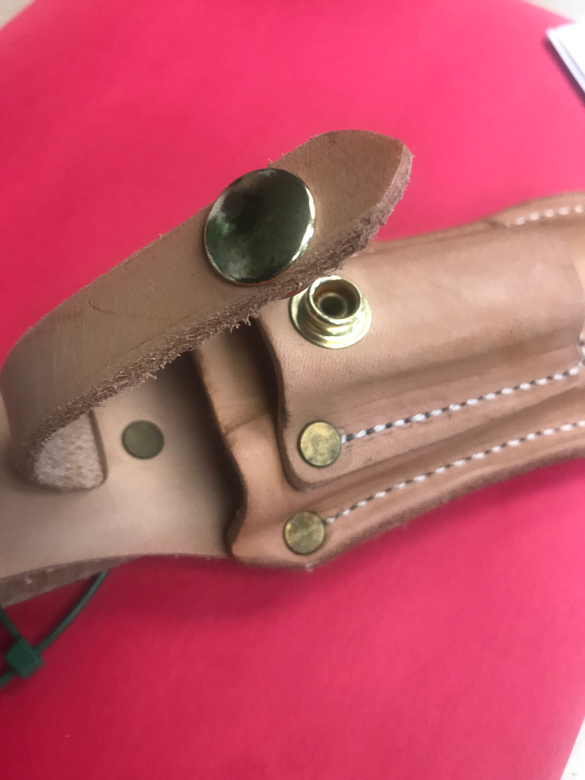 Smaller USA Leather Pliers Pouch hat holds 4 – 5 in Pliers and 4 in Adjustable