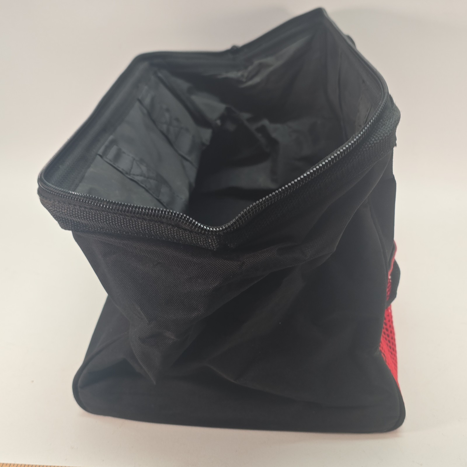 Craftsman 37537 Tool Bag, Canvas Zipper Carrying Bag Tote, Black/Red 18″x11″x12″