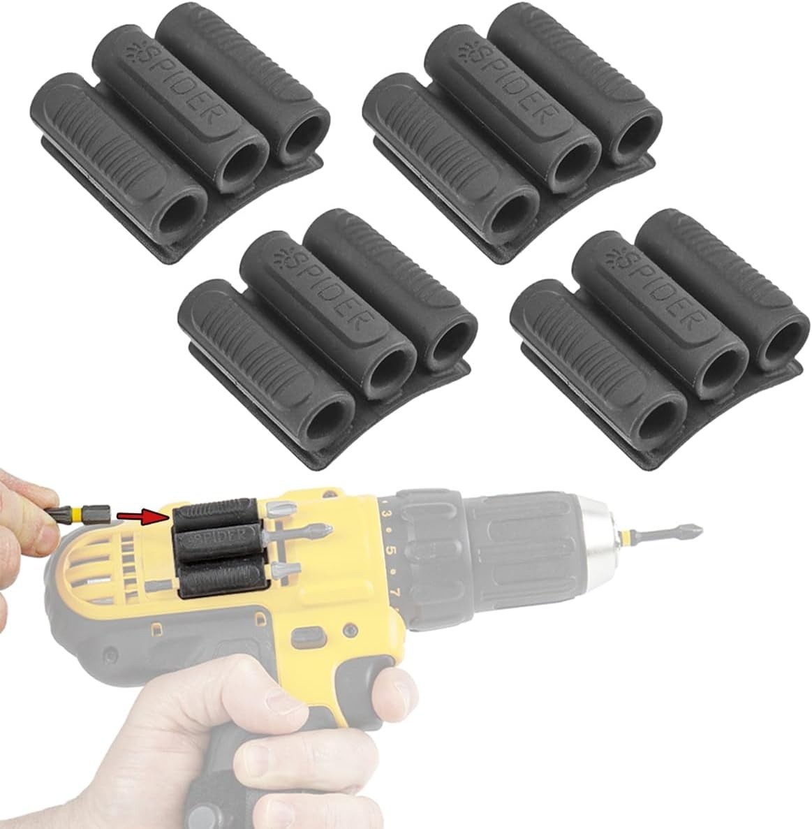 Tool Holster BitGripper V2 2 Pack Easy Drill Bit Storage