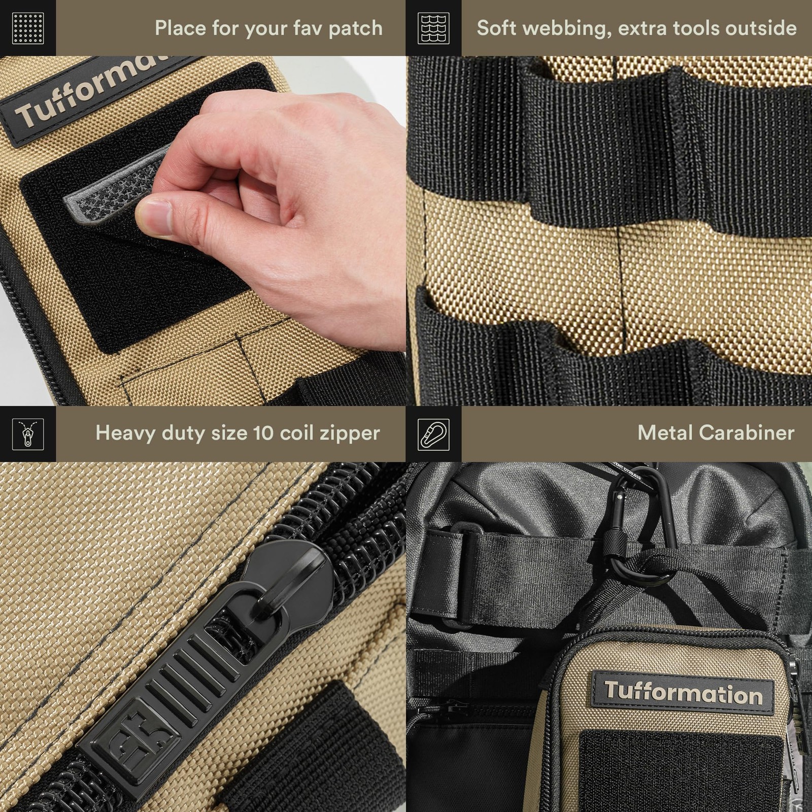 Heavy Duty Small Tool Bag Pouch Portable Utility Organizer Case Zipper Handle