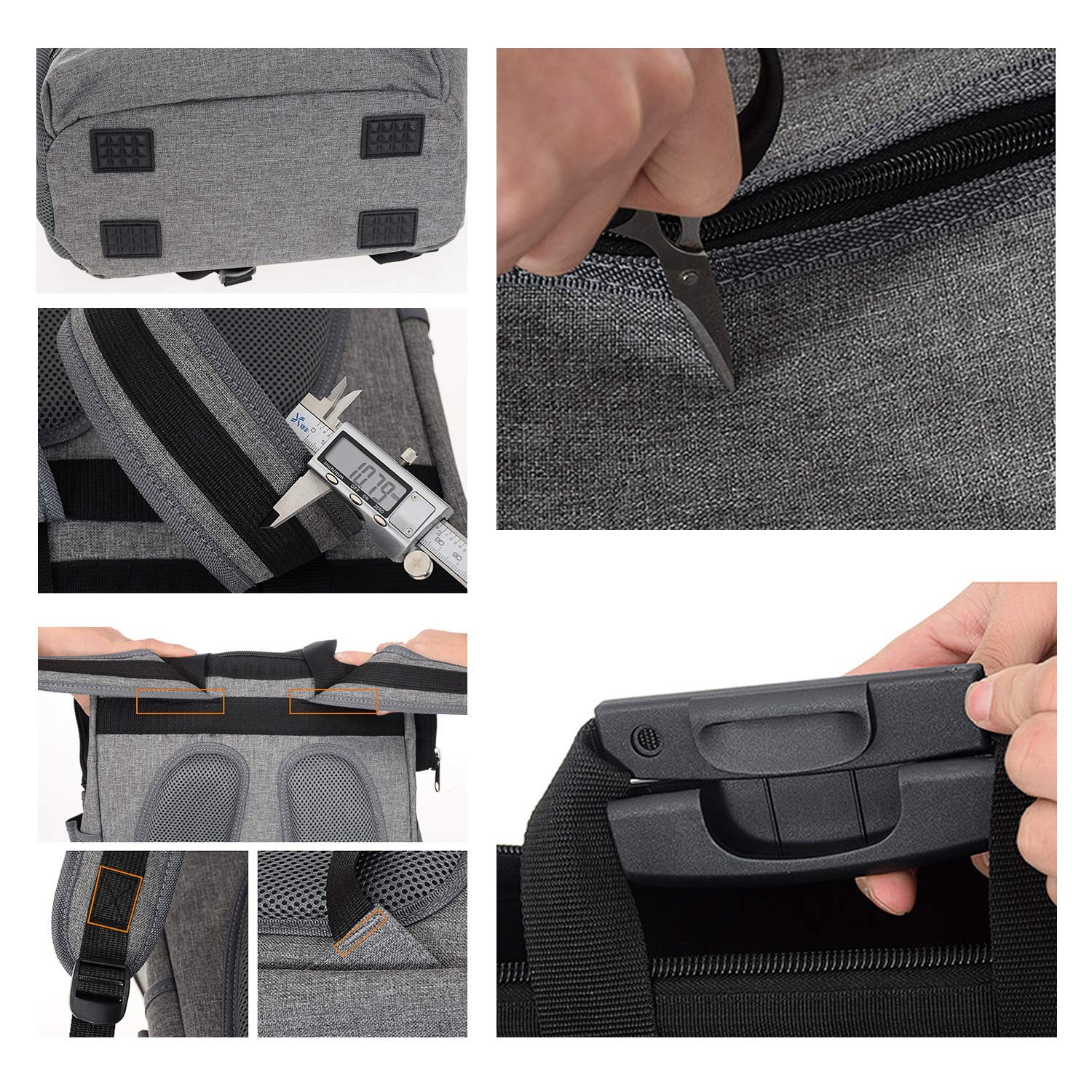 Backpack Tool Bag With Padded Back Support Heavy Duty Tool Kit Carrier Storage B