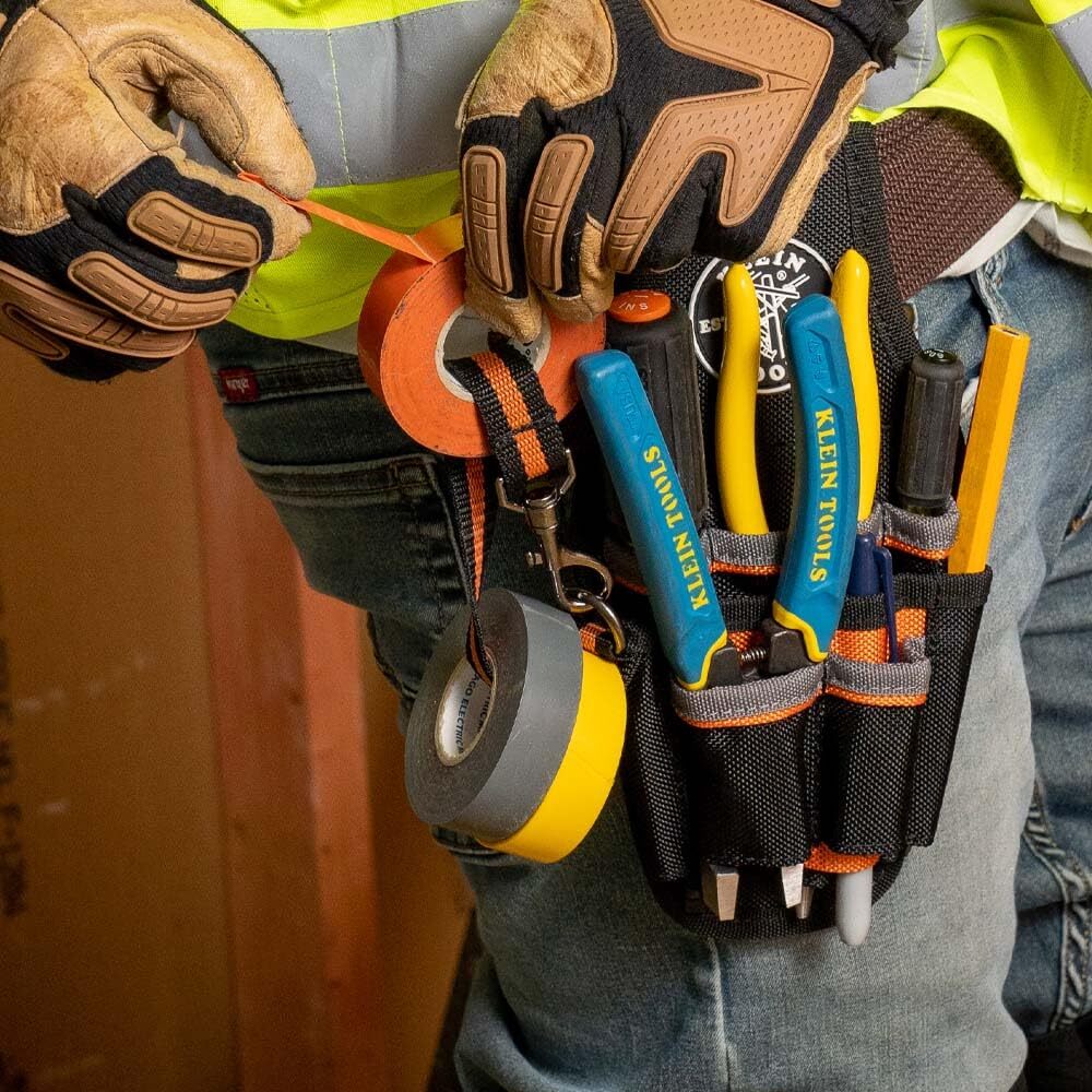 Klein Tools Small Utility Holster Pouch with 9 Pockets for Essential Tools