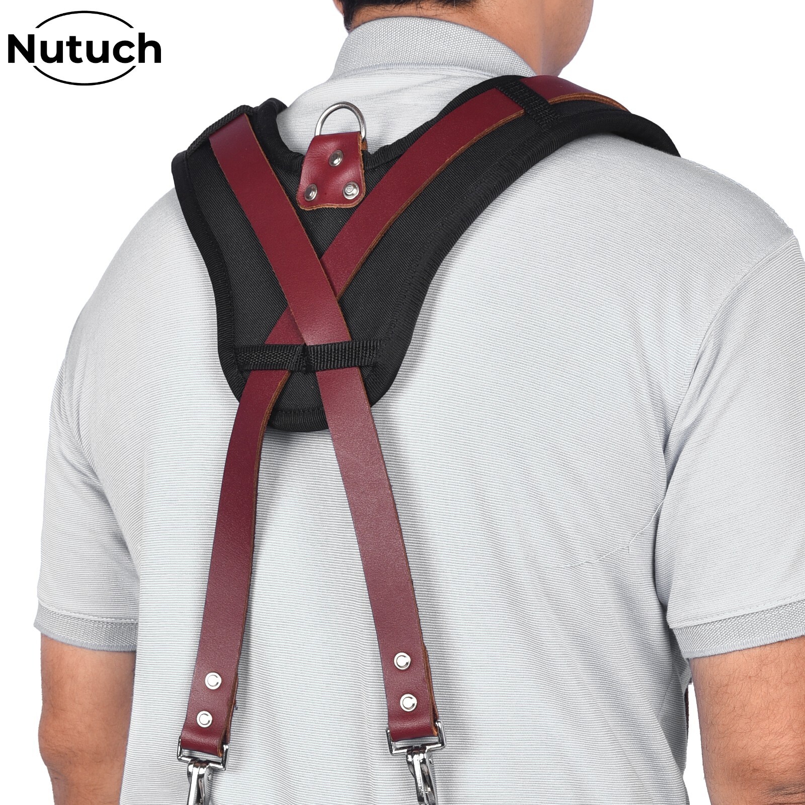 NUTUCH Nylon and Leather Tool Belt with Suspender | Electrician Tool Belts