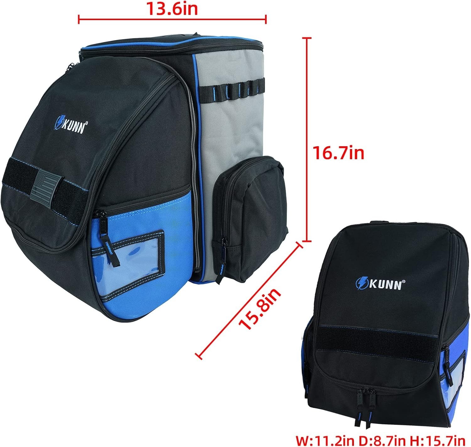 Elegant Blue Welding Backpack – Water-Repellent with Padded Protection & Storage
