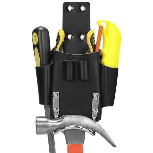 Small Leather Tool Pouch – 6-in-1 Heavy Top Grain Leather Small Tool black