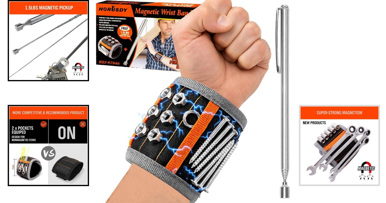 Cool Magnetic Wristband for Easy Tool Access: Ideal Valentine’s Day Gift for Him
