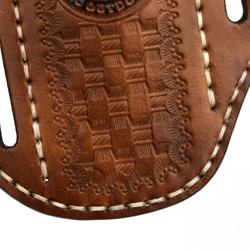 TOURBON Leather Folding Knife Pocket Belt Sheath Camping Gift-Special offer