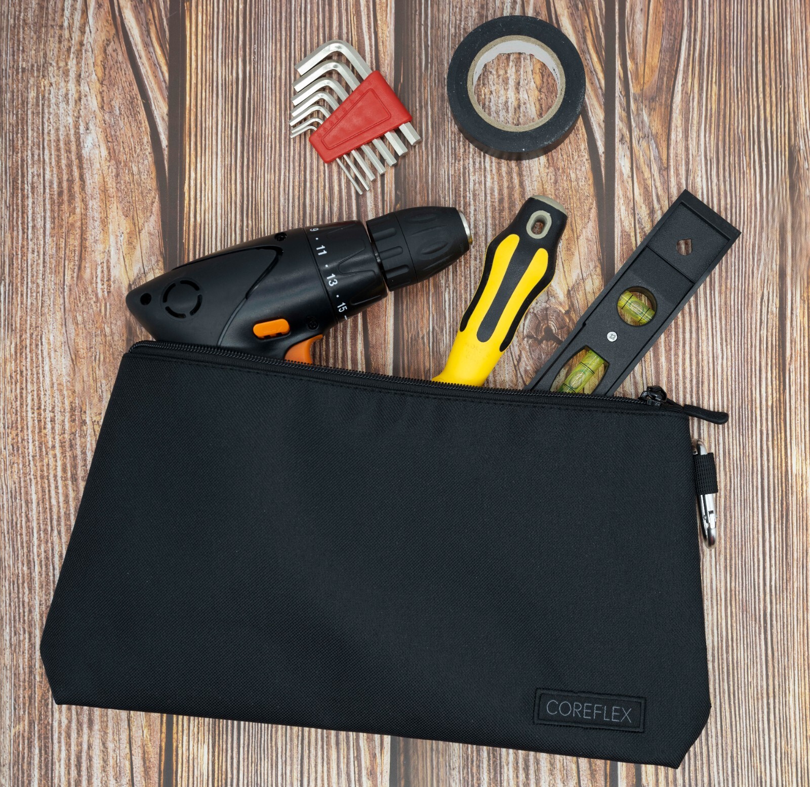 Coreflex 3 Pack Tool Pouch Zipper Bag, Small Tool Bag, Multipurpose Storage
