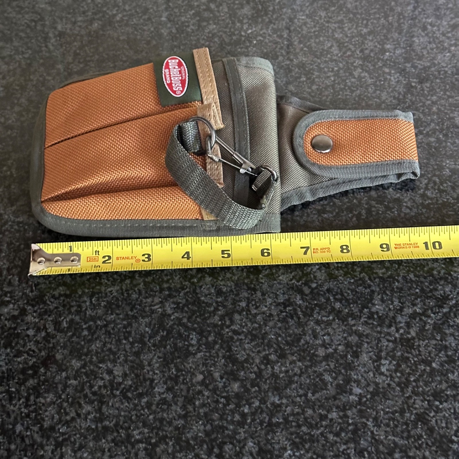 Original Bucket Boss Canvas Utility Tool Pouch Belt Loop Snap On 5 Pocket + Clip