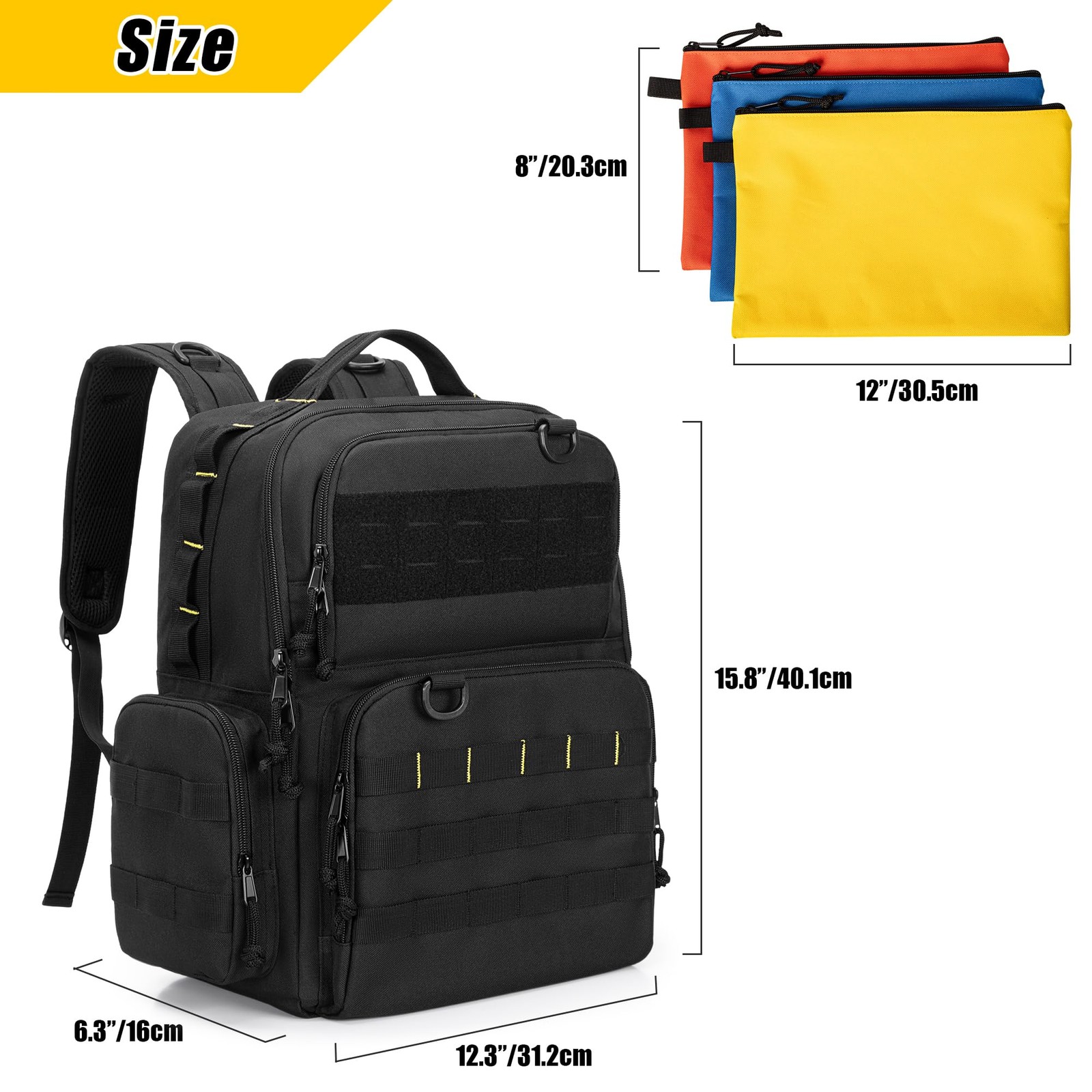 Tool Bag Backpack for Men with 3 Tool Pouches, Heavy-Duty Tool Storage Organi…
