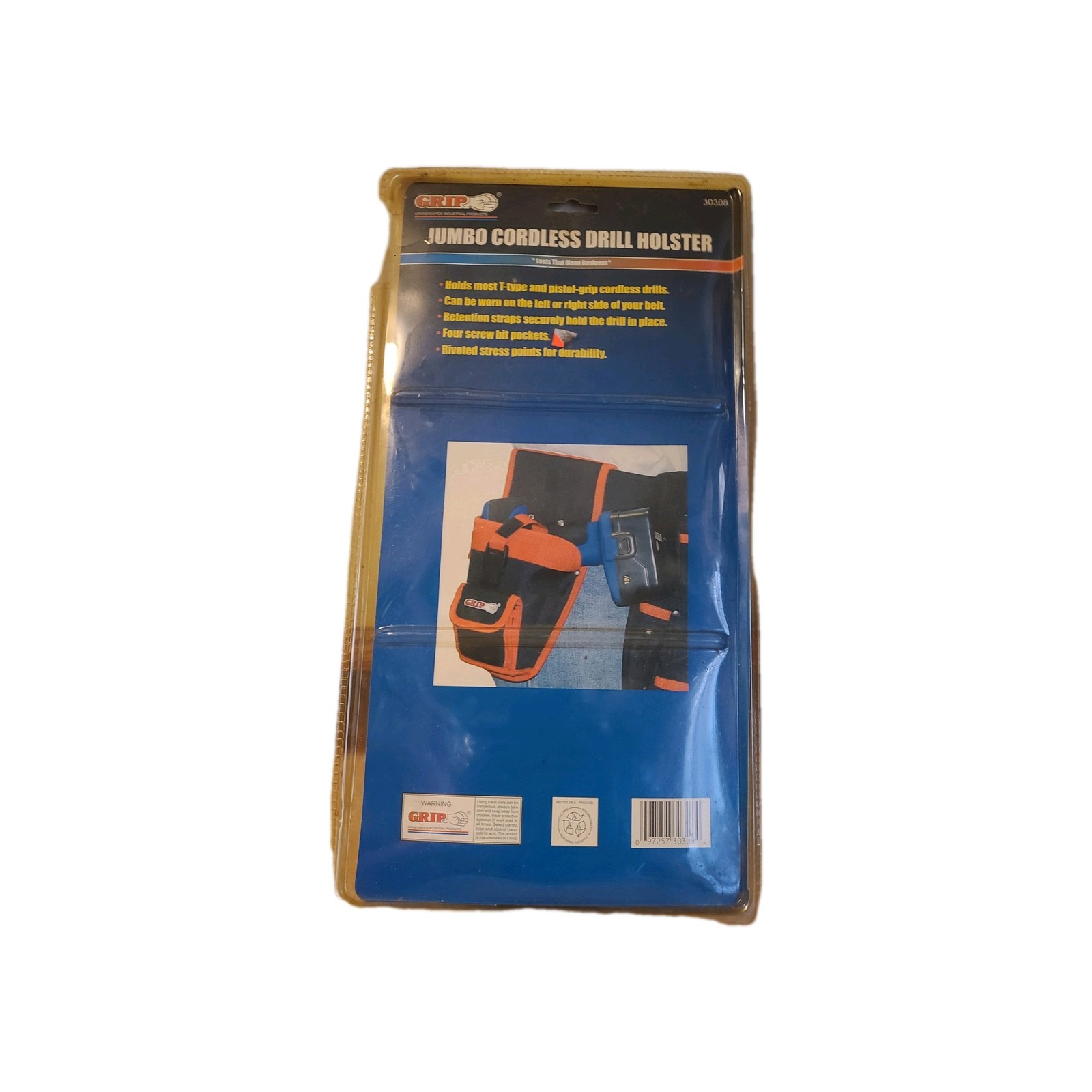 GRIP Brand Tool Pouch Or Holster compatible with various tape measure brands.