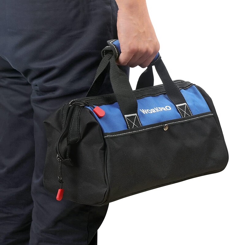 WORKPRO 17″Tool Backpack Duty Jobsite Tool Bag Handbag Tool Organizer w/ Molded