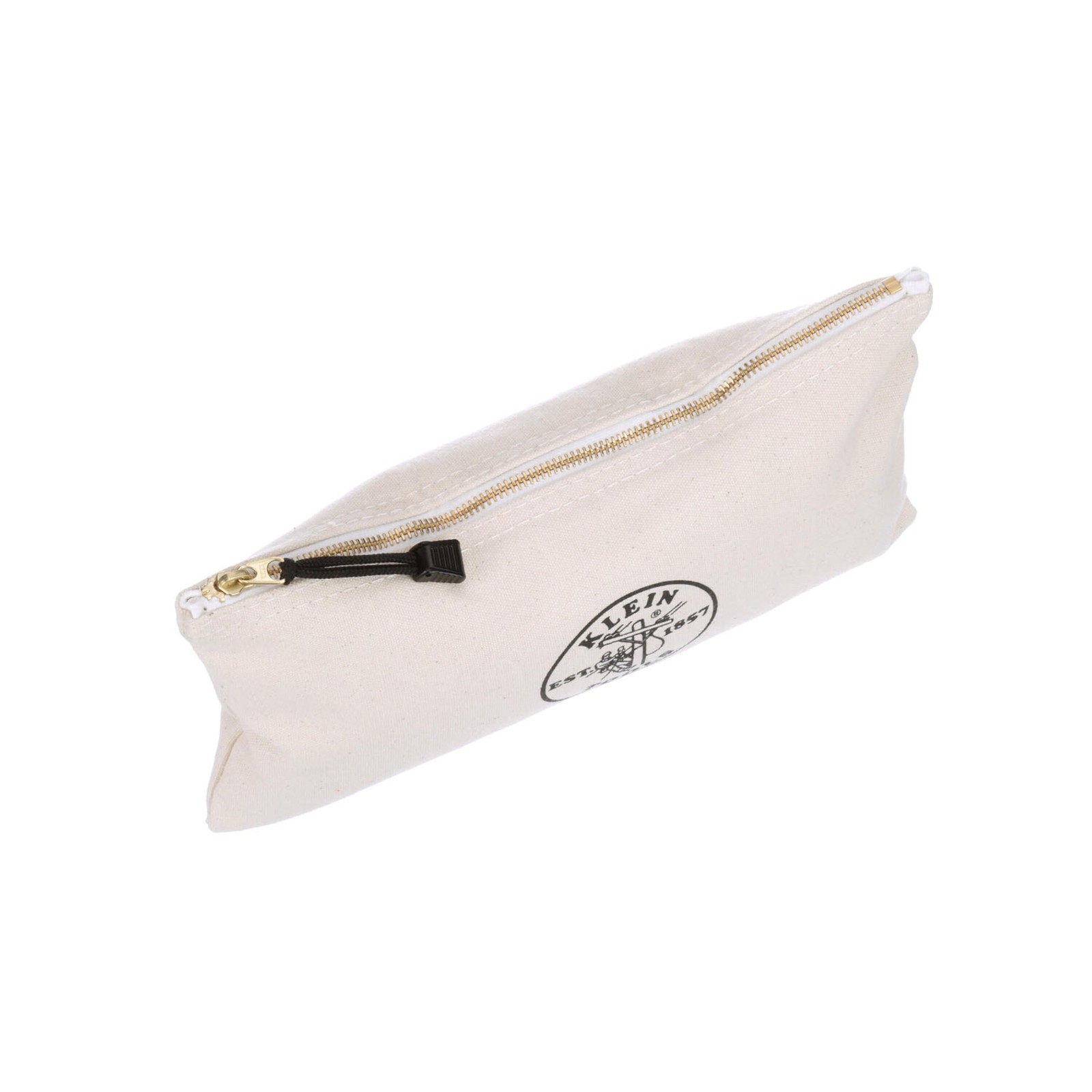 Zipper Bag, Canvas Tool Pouch with Heavy Duty Brass Zipper Close