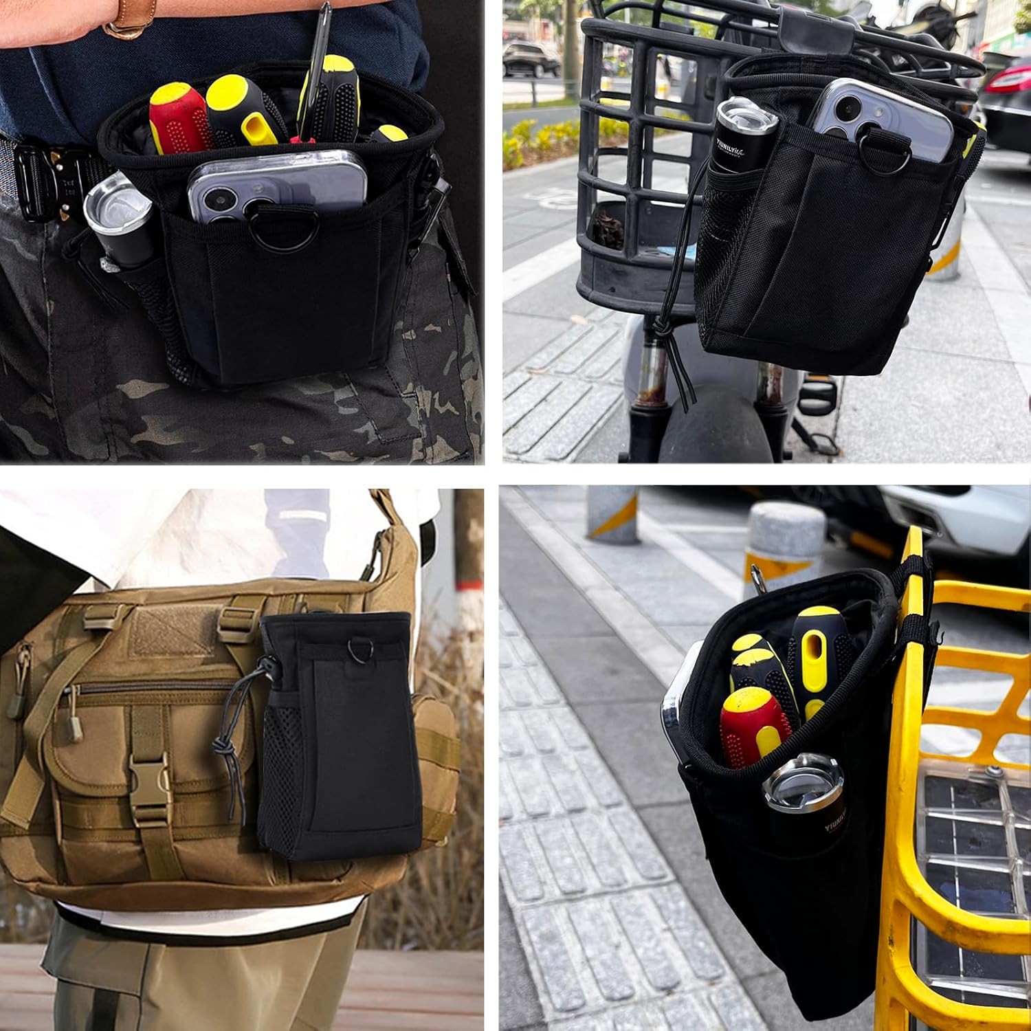 Small Tool Pouch Utility Belt Organizer for Pliers Screwdrivers Flashlight