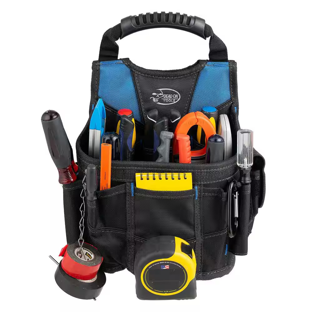 Dead On Tool Tote Utility Pouch 10 In Open Top Bag 13 Pocket Electrician