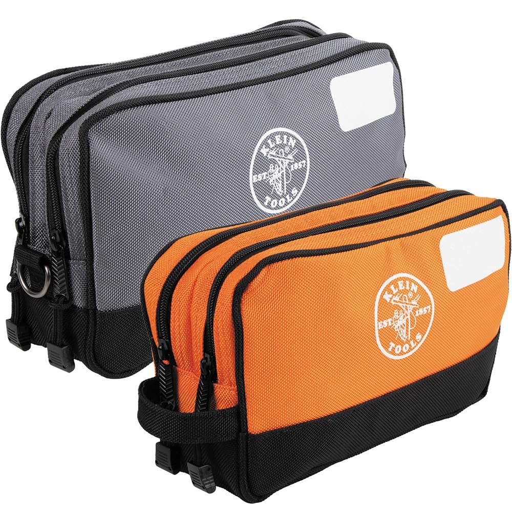 Gray Orange Dual Compartment Tool Pouches Heavy Duty Storage Bags 12 Inch 10 …