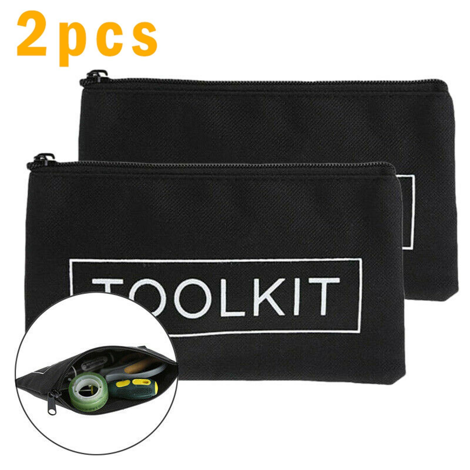 2Pack Lightweight Waterproof Oxford Cloth 600D Zipper Tools Pouch Storage Bag