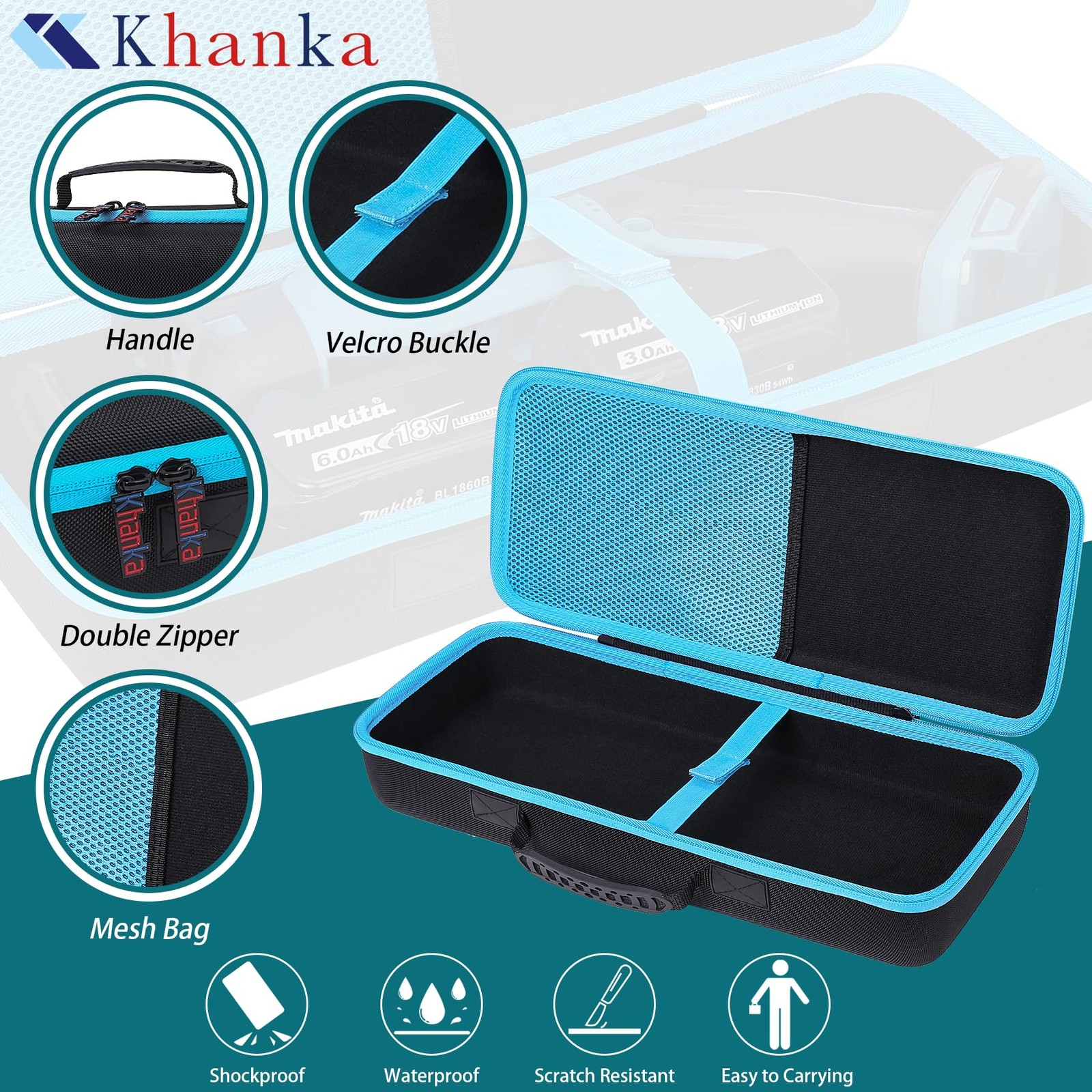 Khanka Hard Tool Case Replacement For Makita Xrj01Z / Xrj08Z 18-Volt Lxt