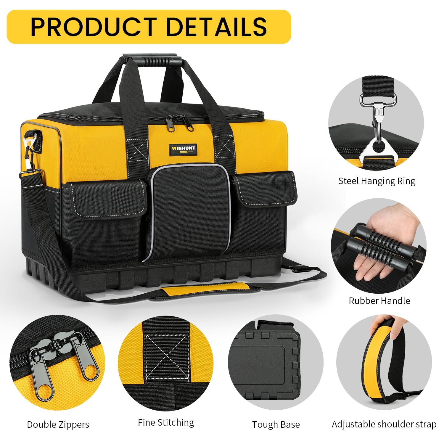 Tool Bag, 16-inch Tool Organisers, 600 Denier Large Tool Bag for Home DIY & E…
