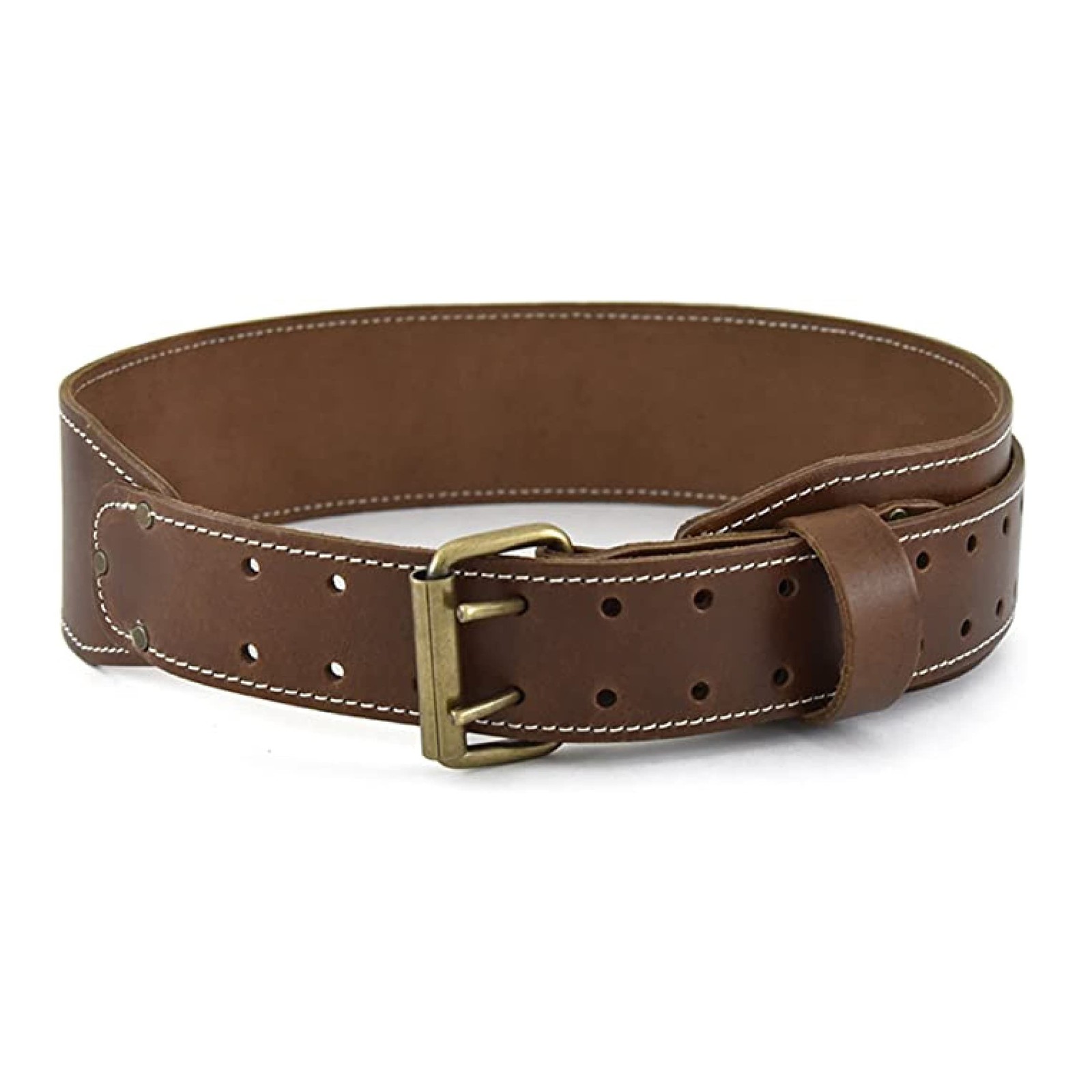 – 3″ Wide Tapered Full-Grain Leather Work Belt, Durable and Rugged Belt, Dark…